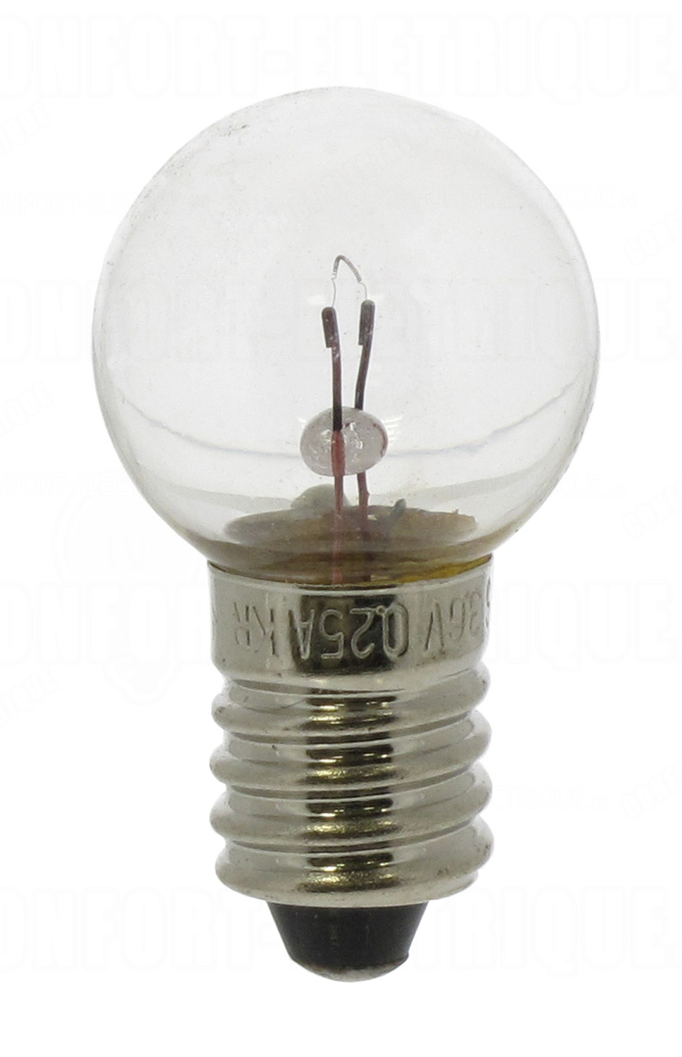 Ampoule culot E10 - 3.6V - 0.25A - 0.9W - 7,30€