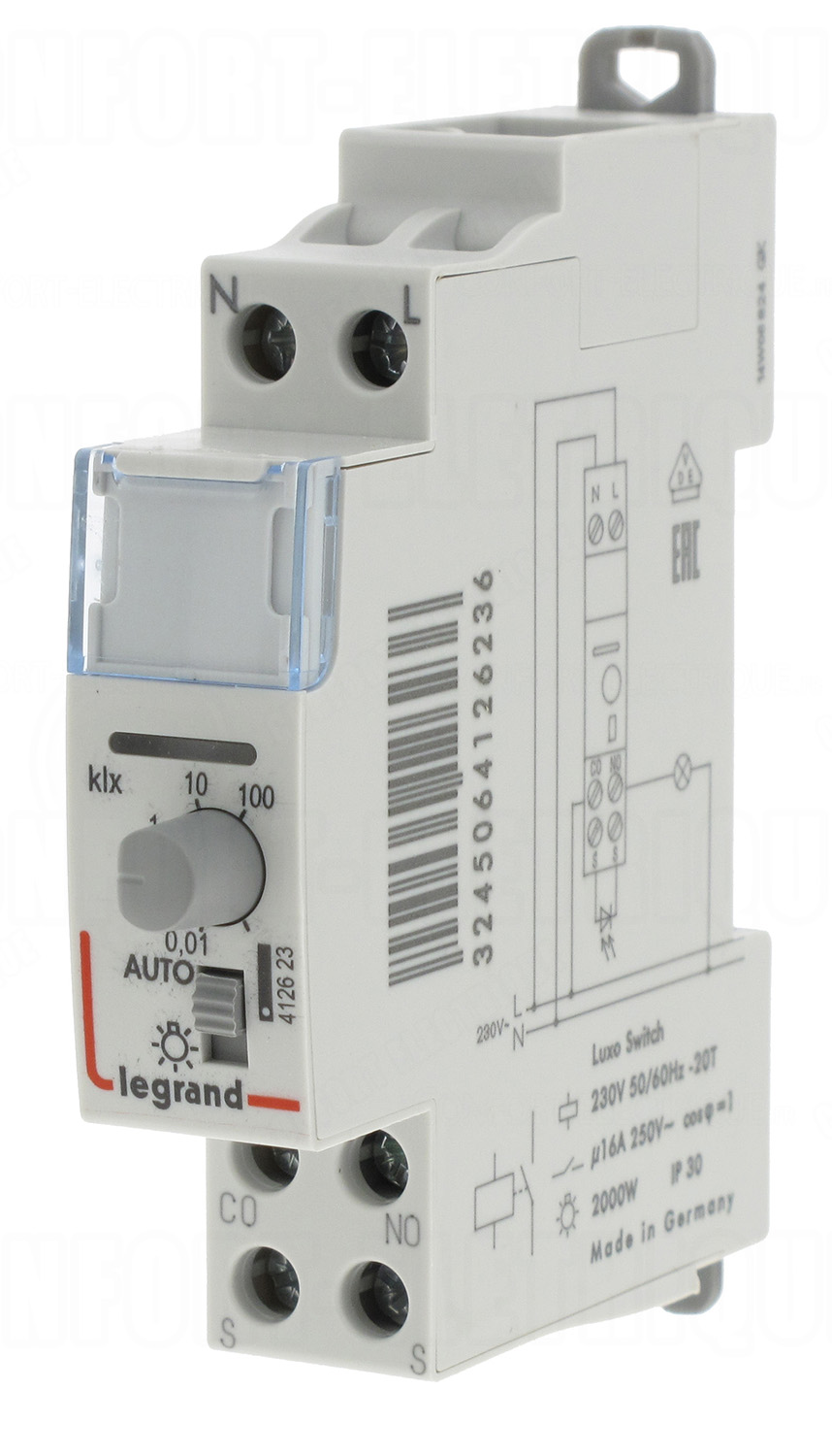 Interrupteur crépusculaire standard 16A 250V - Legrand 41262..
