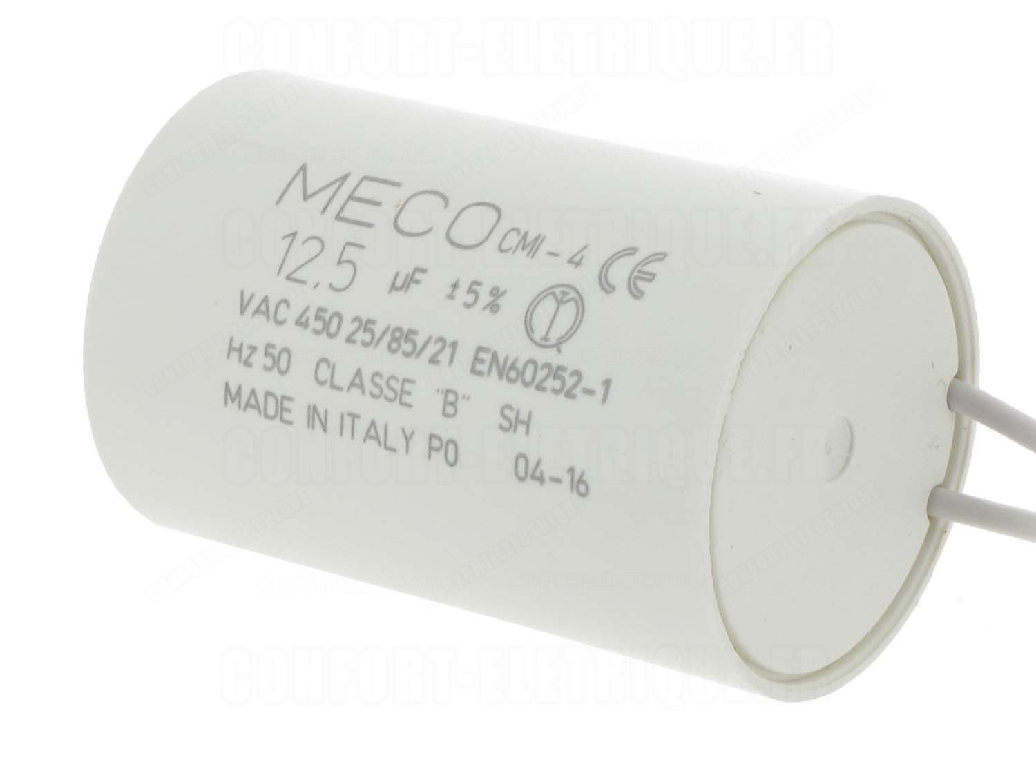 Condensateur de démarrage - A câbles - 12.5 Micro Farad - 13..