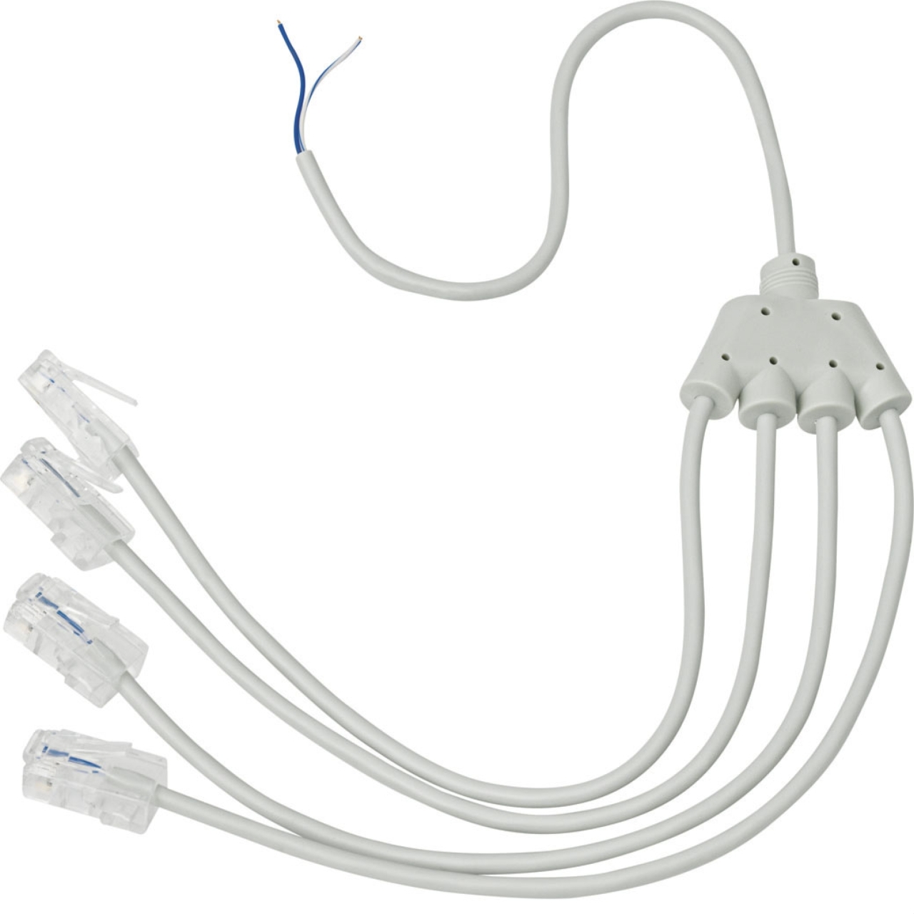 CORDON TÉLÉPHONIQUE RÉPARTITEUR - 4 X RJ45 - HAGER TN724