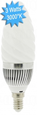 Ampoule  LED - Vision-EL - E14 - 3W - 3000K - Flamme - 230 Volts