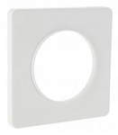 Plaque Schneider Electric Odace Touch - 1 poste - Blanc  - Liser Blanc