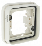 Support 1 poste Hager Cubyko composable blanc