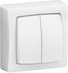 Commande double - Va et vient ou bouton poussoir - Composable - Blanc - Legrand 086020L