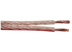 Cable Haut Parleur plat - 2 x 2 mm - Translucide - Couronne de 100 mtres