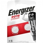 Pile lithium - Energizer CR2016 - 3 Volts - Blister de 2 piles