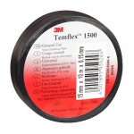 Ruban adhsif vinyle - 3M TEMFLEX 1500 - Noir - 19 mm x 20 Mtres - 3M 80471
