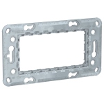 Support de fixation - 4 modules - Avec protection de chantier  - En Zamac - Schneider Unica NU7104