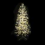 Sapin spray - Argent - H1.5 Mtres - 320LED - Blanc Chaud - Ptillant - Festilight 40479-CMATP9