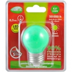 Ampoule  LED Vision-EL E27 Bulb 0.5W Vert 230 Volts