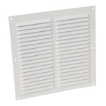 Grille d'aration - A visser - Persienne - Alu - Blanc - 150 x 150 mm - Nicoll 1LM1515B