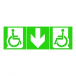 Etiquette vacuation - Handicap Flche droite - Legrand 061202