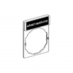 Porte tiquette - Standard - 30 x 40 - Etiquette 8 x 27 - ARRET / MARCHE - Schneider ZBY2166