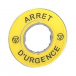 Etiquette Circulaire - Arret d'urgence - D60 - ARRET D'URGENCE - Schneider ZBY9120