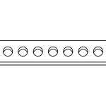 Bande perfore - 12 mm x 0.7 mm - En acier - 10 Mtres - Bizline 106011