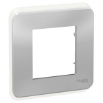 Plaque de finition - Alu - 1 Poste - Schneider Unica Pro NU400230