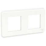 Plaque de finition - Blanc - 2 Postes - Schneider Unica Pro NU400418
