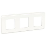 Plaque de finition - Blanc - 3 Postes - Schneider Unica Pro NU400618