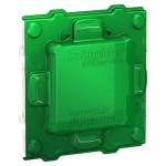 Support de fixation - 2 modules - Avec protection de chantier - Plastique - Schneider Unica NU7002PC