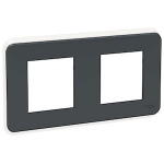 Plaque de finition - Anthracite - 2 Postes - Schneider Unica Pro NU400454