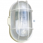 Hublot - Ovale - E27 - Avec grille - Sans lampe - Blanc - EBENOID 75311