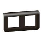 Enjoliveur - 2 x 2 Modules - Horizontal - Noir Mat - Legrand Mosaic 079044L