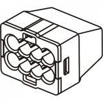 Borne de connexion - Automatique - 8 entres -  0.5  2.5 mm - Noire - Boite de 250 - Bizline 103428