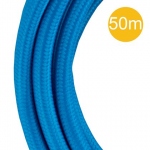 Cble Textile - 50 mtres - 2 x 0.75 mm2 - Bleu - Bailey 142549