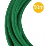 Cble Textile - 50 mtres - 2 x 0.75 mm2 - Vert fonc - Bailey 142554