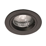 Spot encastrable - Rond - Europole Be Better - Culot GU10 - Noir - Fixe - 1/4 T - Europole 2405