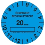 Bobine de 100 tiquettes - Bleue - Marquage tanche - EID Distribution 100ETIQBLEU