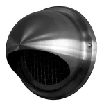 Prise d'air ou sortie d'air de faade - Semi-sphrique - Acier inox - 160 mm - Unelvent 870263