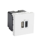 Chargeur - 2 USB - Type A+C - 3A - 15W - Blanc - Legrand 077592