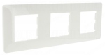 Plaque 3 postes horizontal, entraxe de 71 mm Hager Essensya blanc