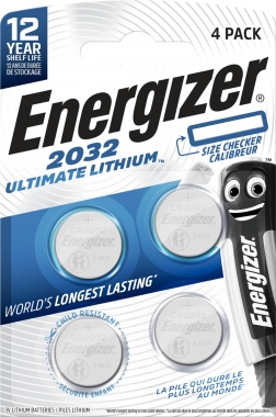 Pile miniature - Energizer Ultimate Lithium - CR2032 - Lot de 4 - Energizer 422993