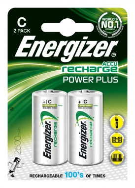 Pile rechargeable - Energizer Recharge Power Plus - LR14 - 1.5 Volts - Blister de 2