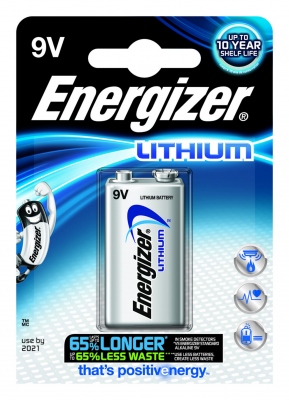 Pile lithium Energizer Ultimate - 6LR61 - 9 Volts - Blister de 1 pile