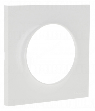 Plaque Schneider Electric Odace Styl - 1 poste - Blanc