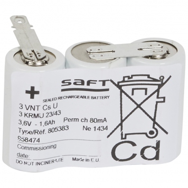 Batterie - Pour bloc autonome - NI-CD - 3.6V 1.5AH - Legrand 061032