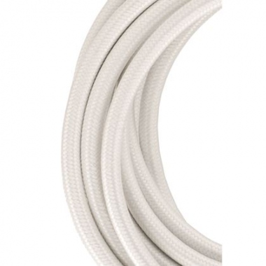 Cble Textile - 3 mtres - 2 x 0.75 mm2 - Blanc - Bailey 139673