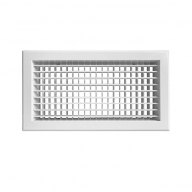 Grille de soufflage - Double dflexion - Blanc Mat - 400 x 200 - Baillindustrie DD400X200