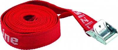 Sangle - Avec boucle de serrage - 2.5 Mtres x 25 mm - Rouge - Bizline 390473