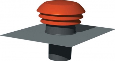 Chapeau toiture - En plastique - Circulaire - Diamtre 160 - Tuile - Unelvent 876002