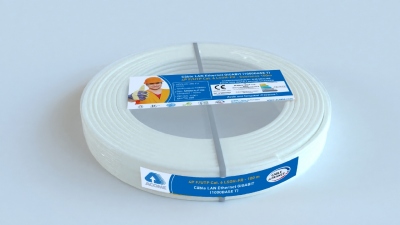 Cable rseau - Catgorie 6 - UTP - LSOH-FR - 4 paires - Couronne de 100 Mtres - Ivoire - DCA - Acome M5007C1