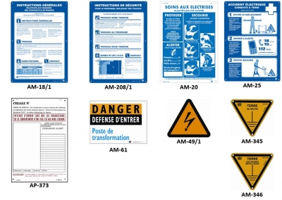 Kit signalisation - Pour poste transformation - CATU AM-801/1