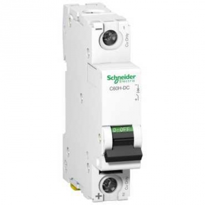 Disjoncteur Schneider C60H-DC - 250VDC - 4 ampres - 1 Ple - Courbe C - Schneider electric A9N61504