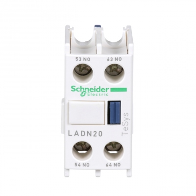 Bloc contacts auxiliaires - 2NO - Bornes  vis - Schneider electric LADN20