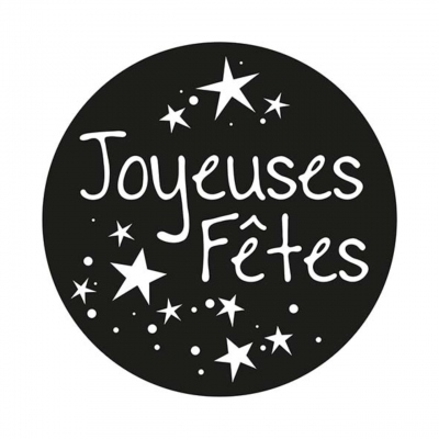 GOBO - Motif joyeuses ftes - Diamtre 54 mm - 1 Couleur - Blanc - Festilight GOBO-JF-1C-54