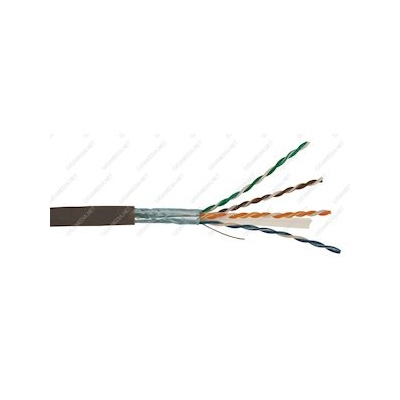 Cble RJ45 - CAT6 F/UTP - Rsistant UV PE - Noir - Couronne de 100 mtres - GigaMdia C6F4PPEC1