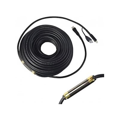 Cable HDMI 1.4 FLEX - Full HD 1080P - 25 Mtres - Amplifi + Bloc d'alimentation - Erard 726836